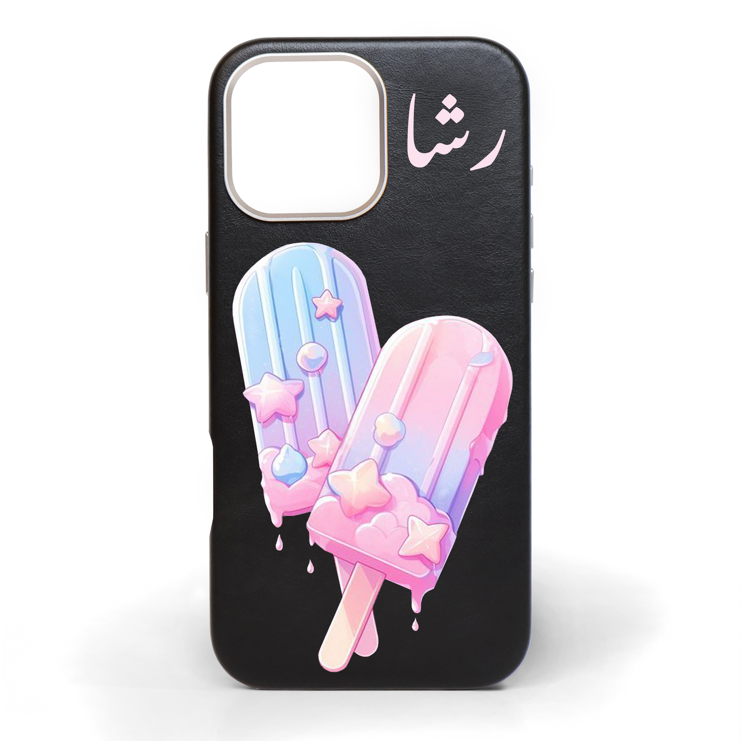 Popsicle Sugar Hand-Painted Leather Phone Case