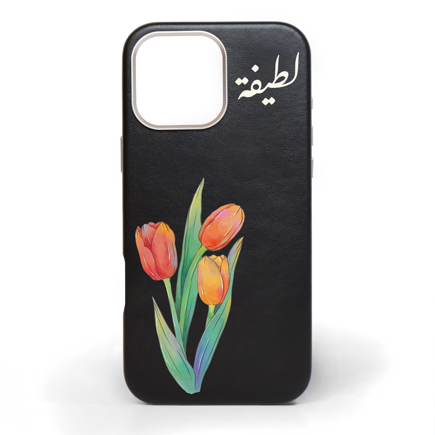 Flourish Hand-Painted Leather Phone Case