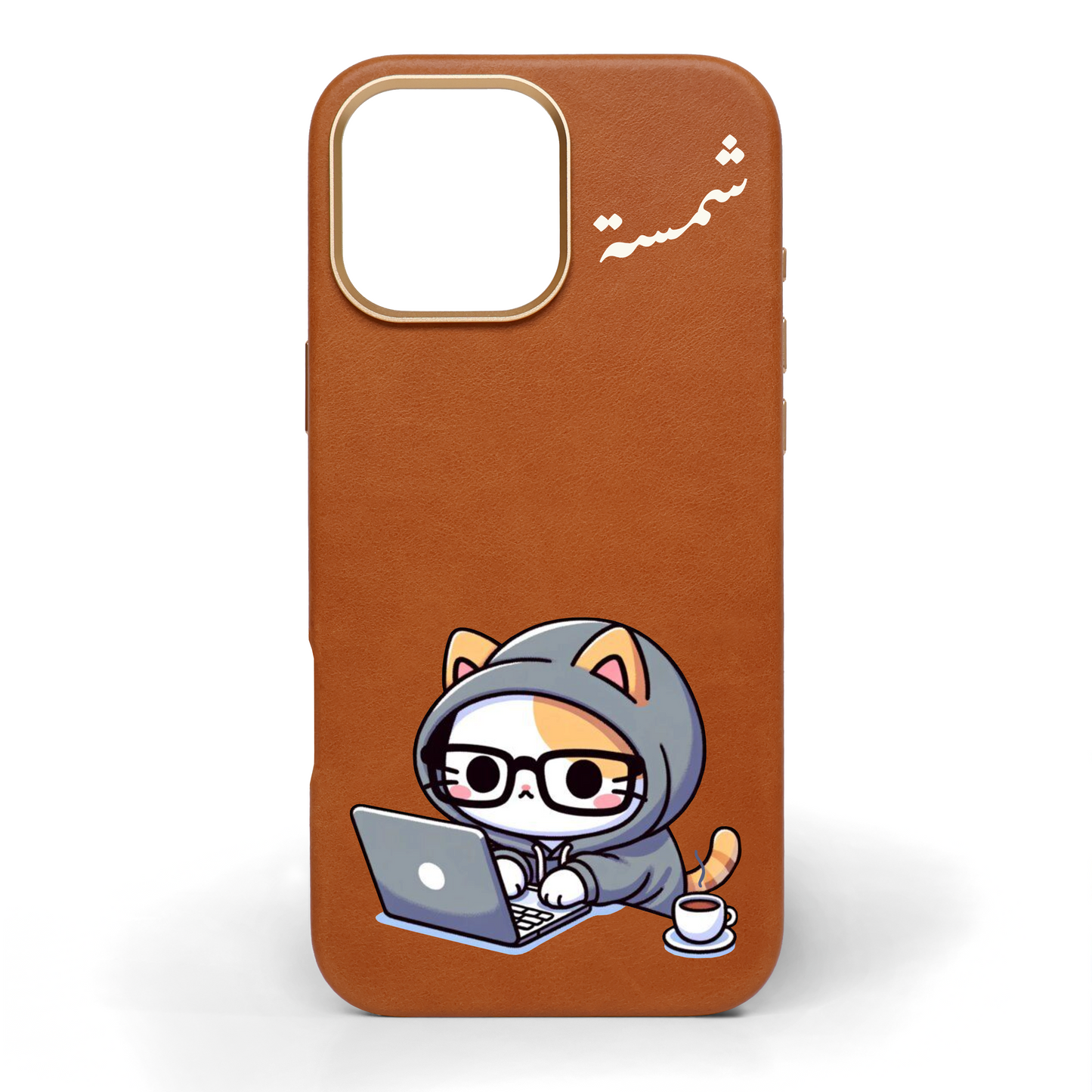 Busy Paws Hand-Painted Leather Phone Case