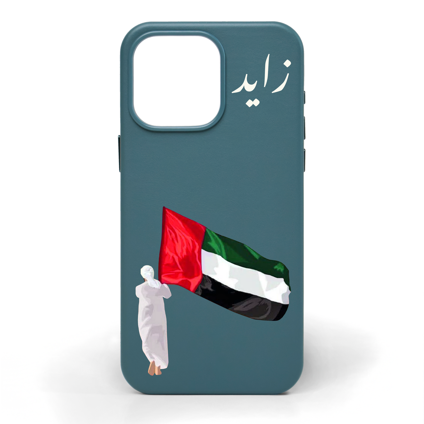 UAE Hand-Painted Leather Phone Case