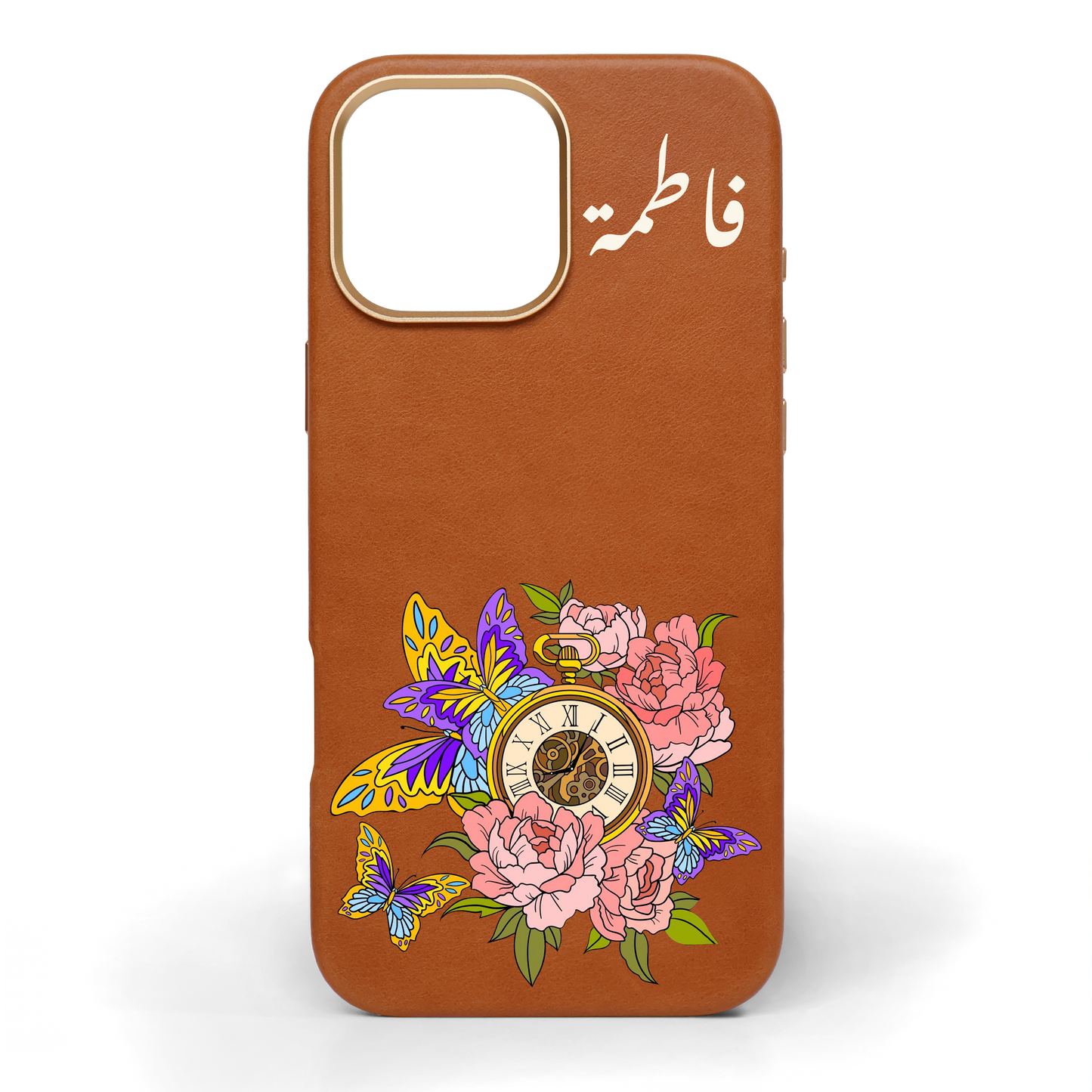 Golden Hour Hand-Painted Leather Phone Case