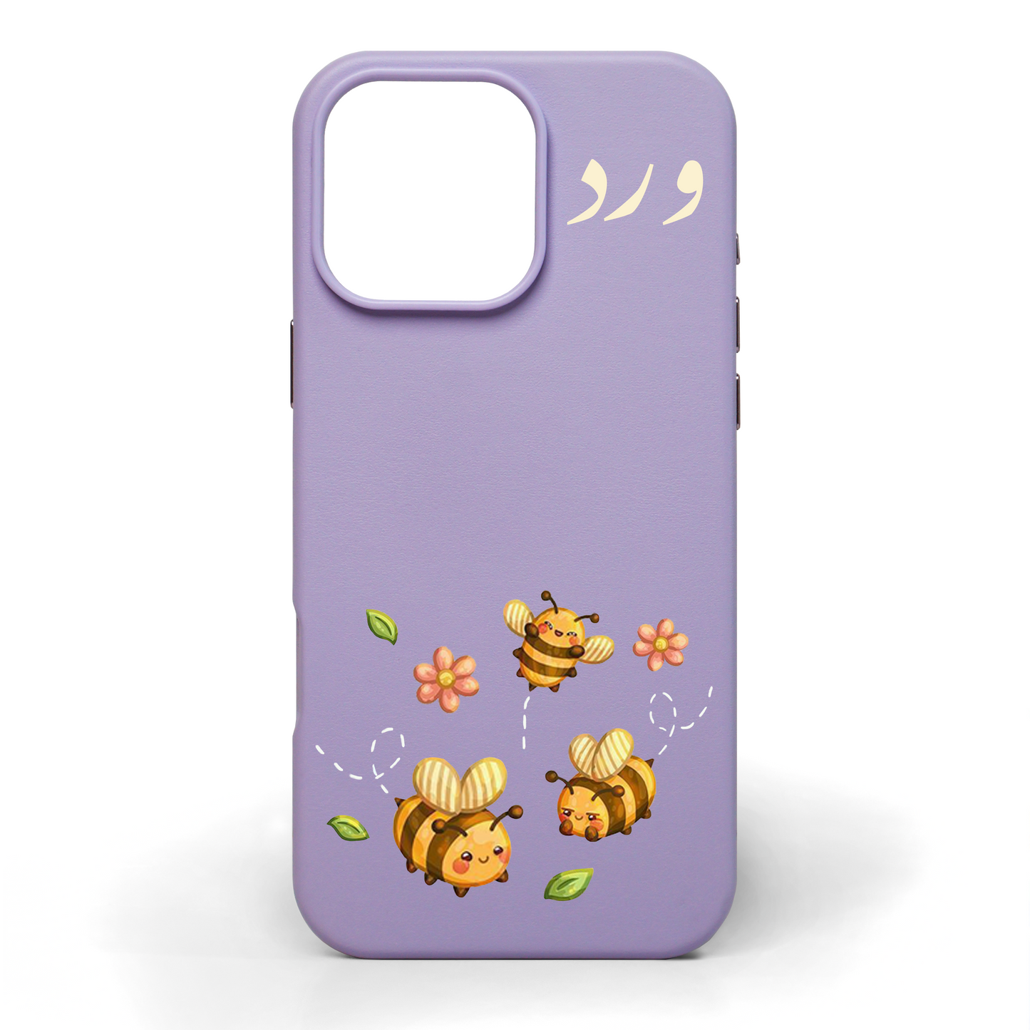 Bee Happy Hand-Painted Leather Phone Case