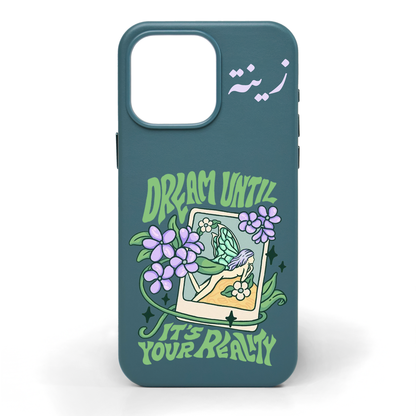 Dream Until It's Your Reality Hand-Painted Leather Phone Case