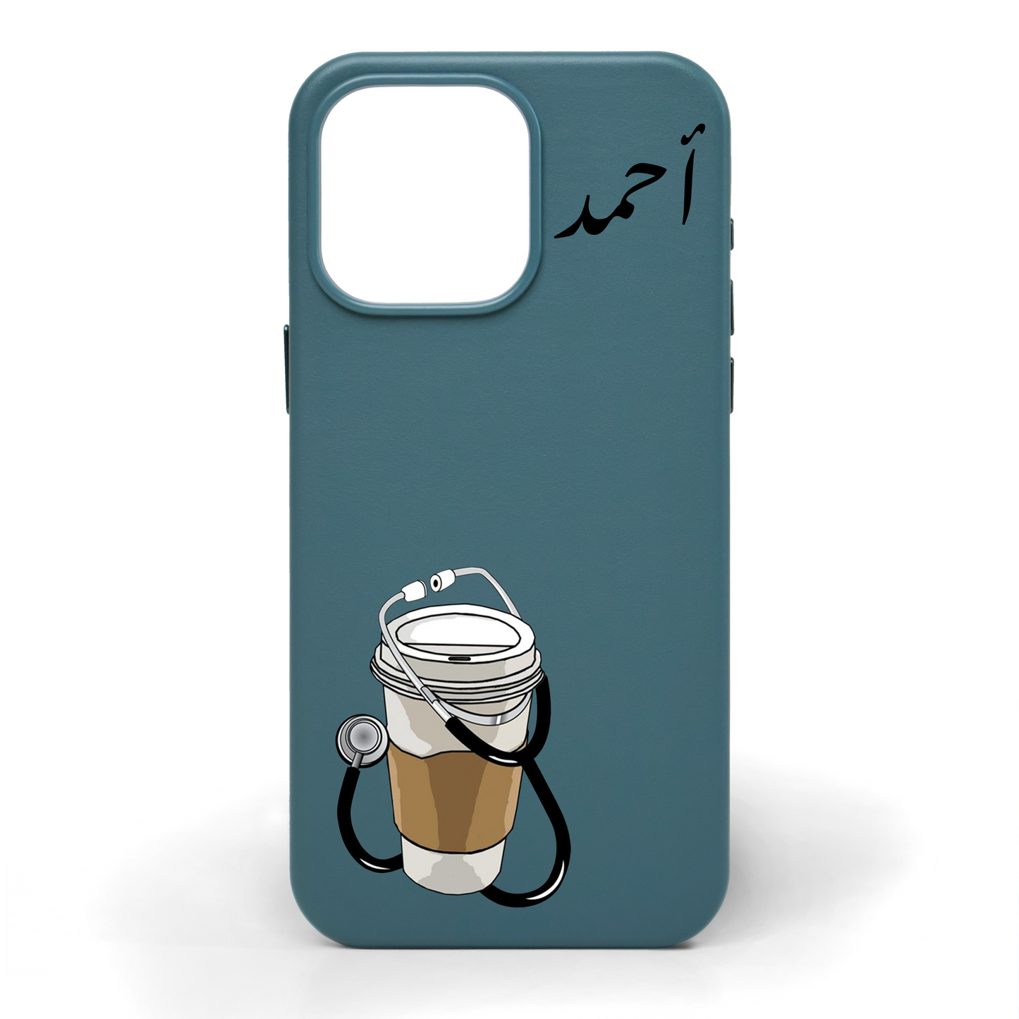 Coffee Needs Hand-Painted Leather Phone Case