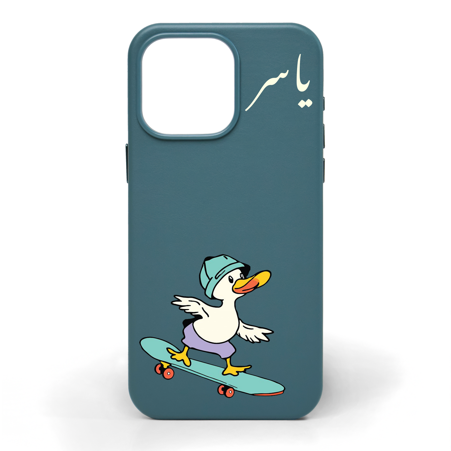 Quack ‘n’ Roll Hand-Painted Leather Phone Case