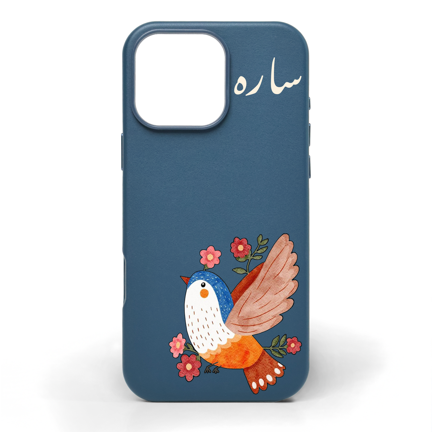 Birdie Hand-Painted Leather Phone Case