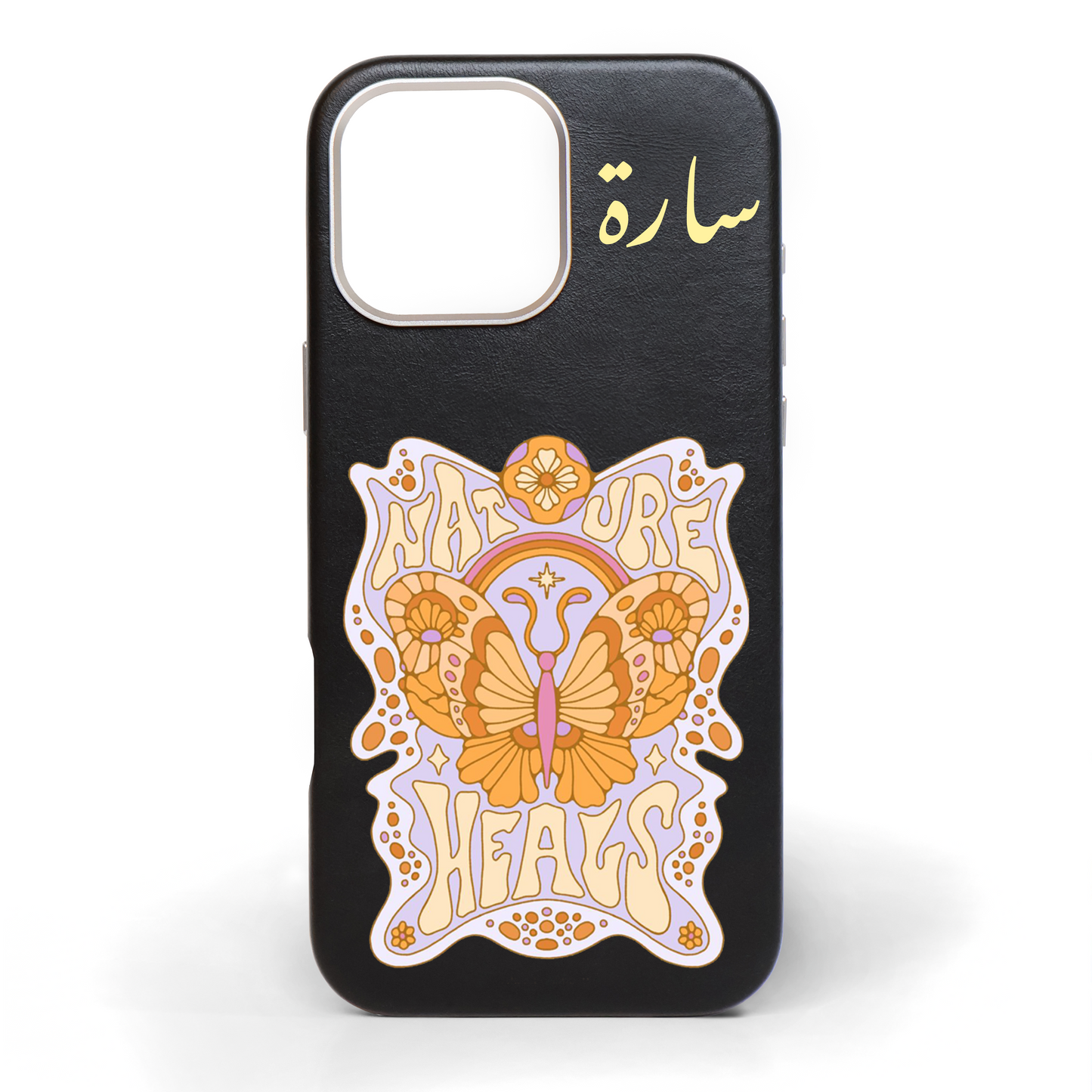 Nature Heals Hand-Painted Leather Case