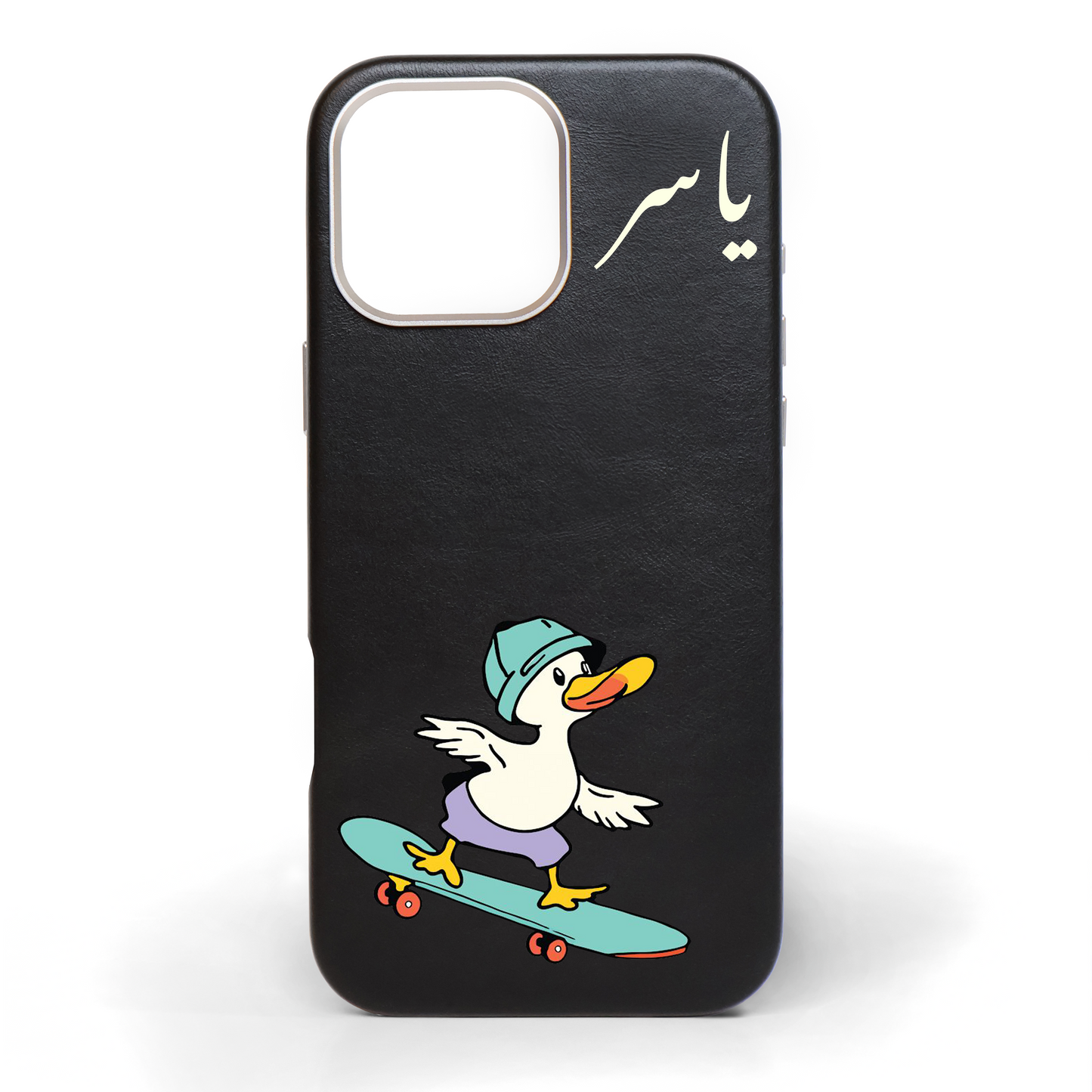 Quack ‘n’ Roll Hand-Painted Leather Phone Case