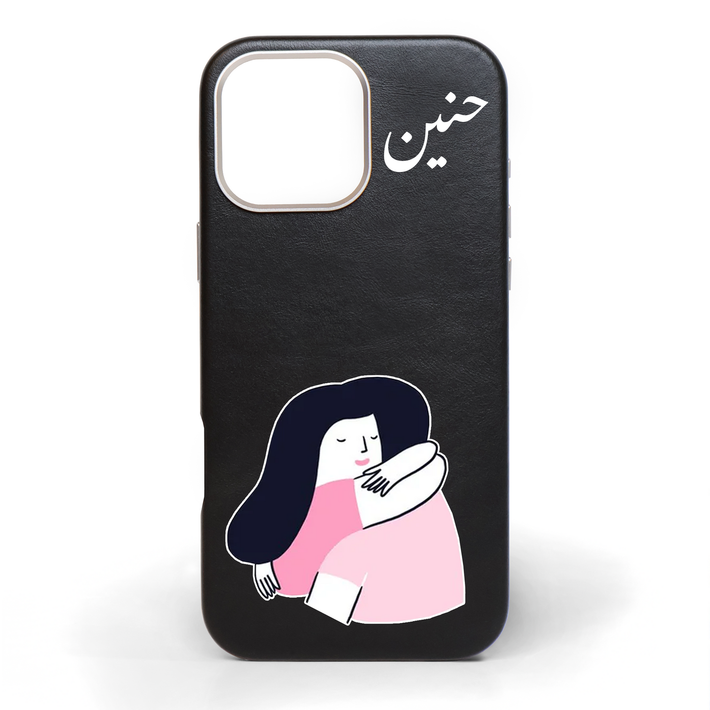 Hold Me Up Hand-Painted Leather Phone Case