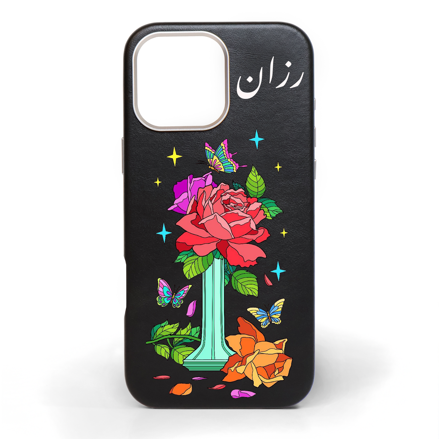 Botanica Hand-Painted Leather Phone Case