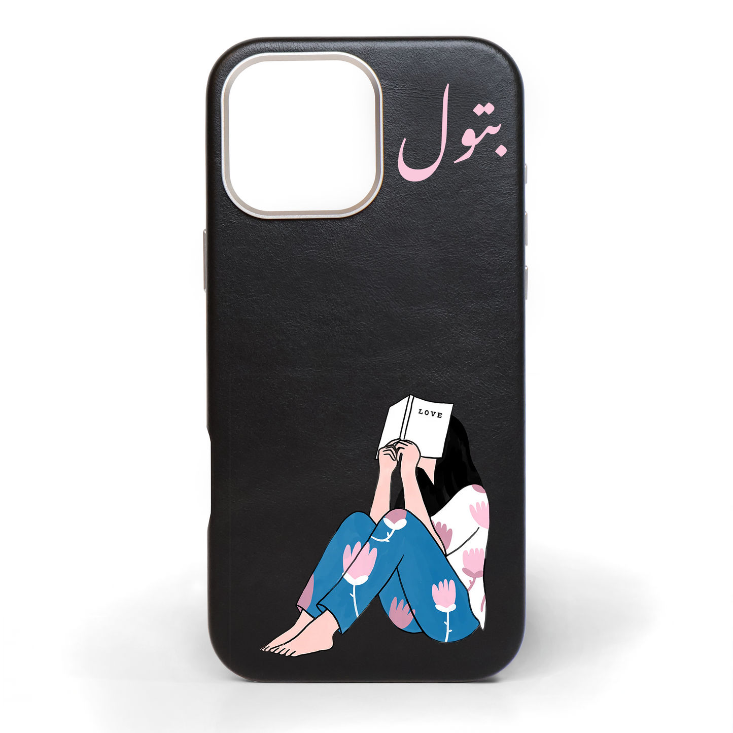 Pages of Passion Hand-Painted Leather Phone Case