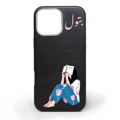Pages of Passion Hand-Painted Leather Phone Case