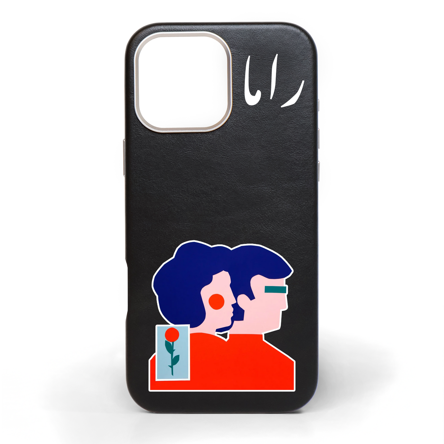 In Sync Hand-Painted Leather Phone Case