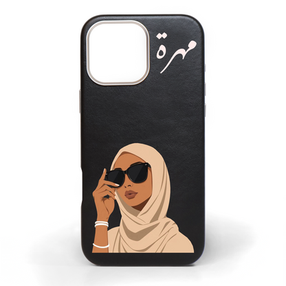 Elegance Hand-Painted Leather Phone Case