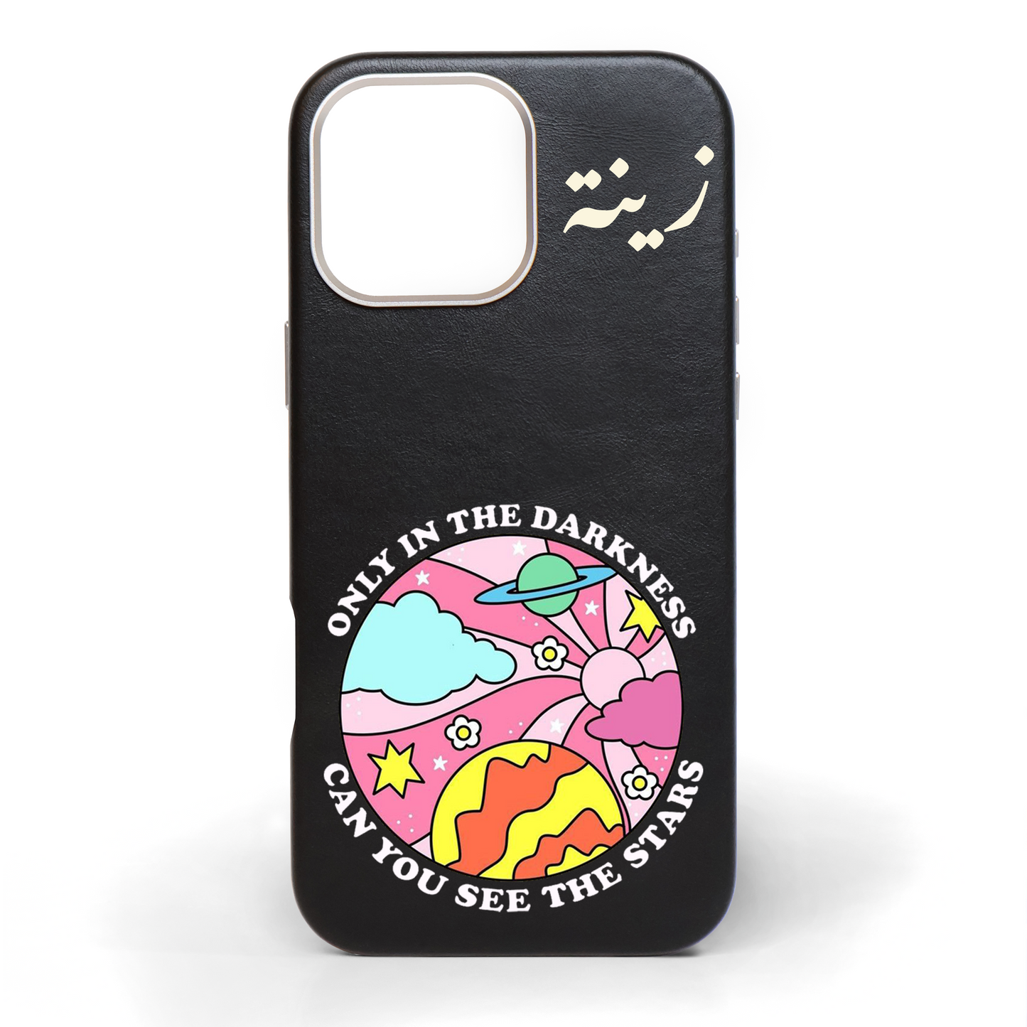 Only in the Darkness Hand-Painted Leather Phone Case