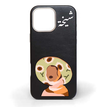 Madame Muse Hand-Painted Leather Phone Case
