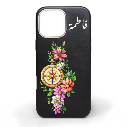 True North Hand-Painted Leather Phone Case