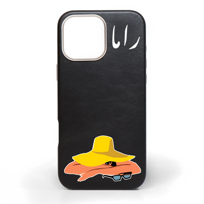 Sunny Sway Hand-Painted Leather Phone Case