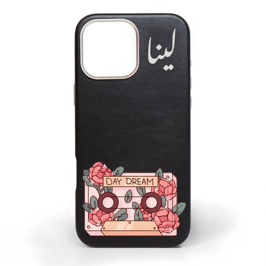 Day Dream Hand-Painted Leather Phone Case