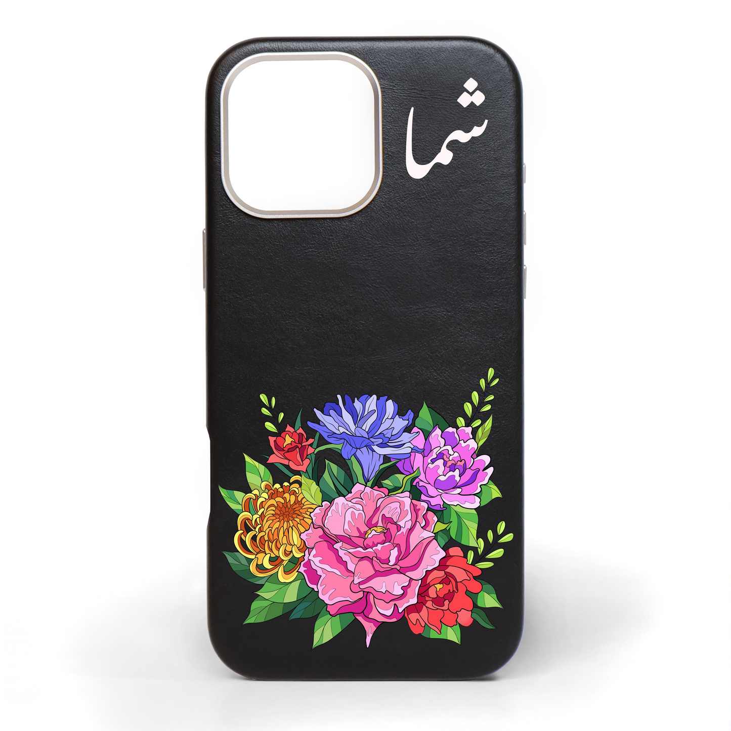 Flora Hand-Painted Leather Phone Case