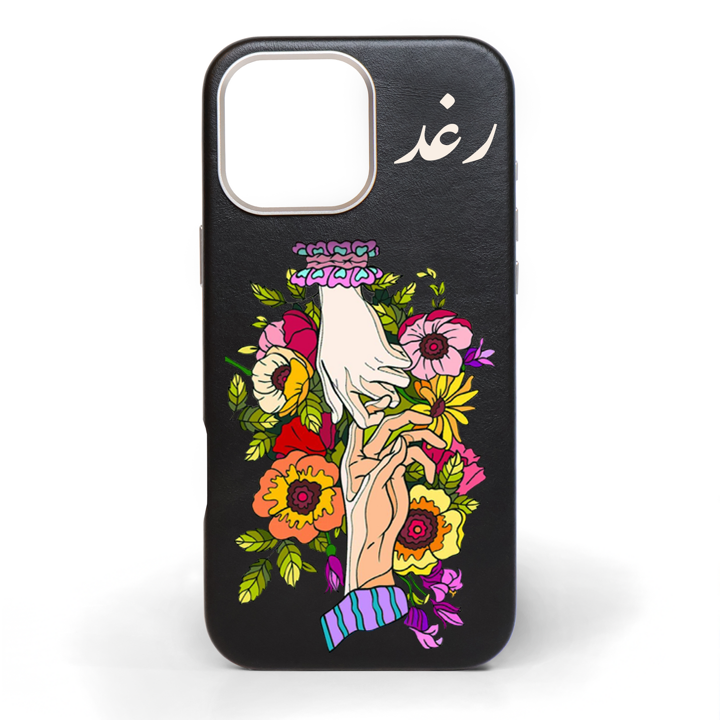 I'm With You Hand-Painted Leather Phone Case