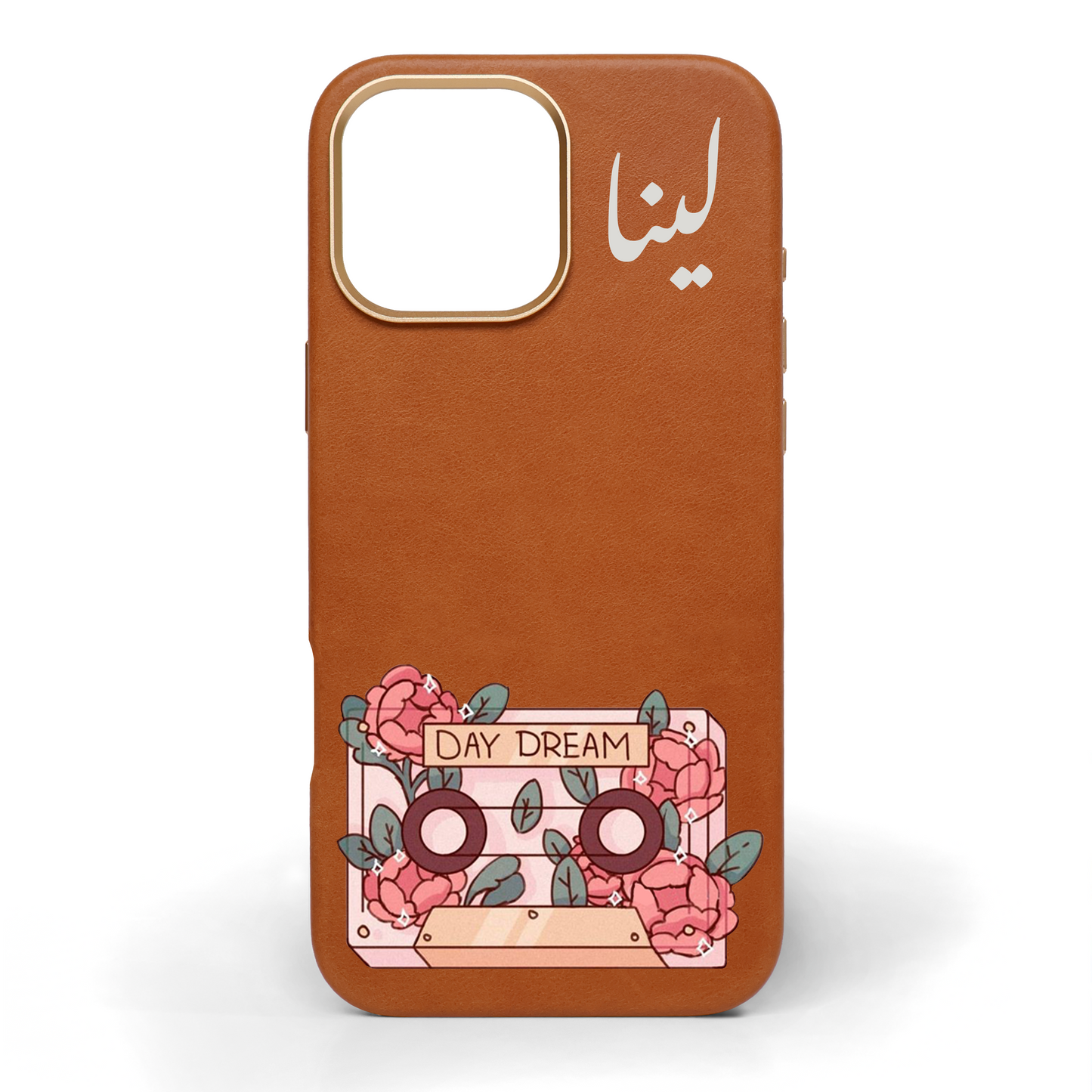Day Dream Hand-Painted Leather Phone Case