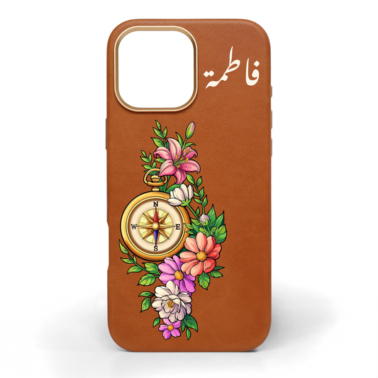 True North Hand-Painted Leather Phone Case