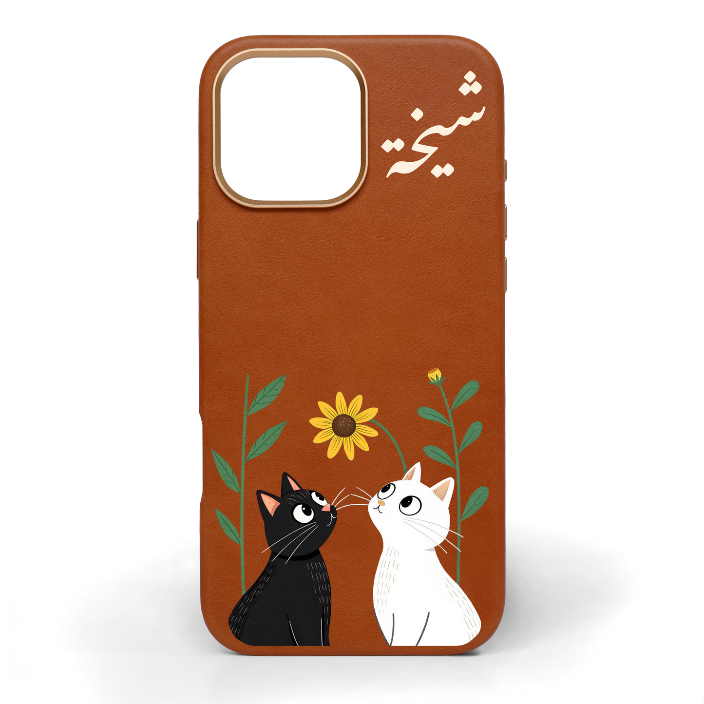 Flora and Fur Hand-Painted Leather Phone Case