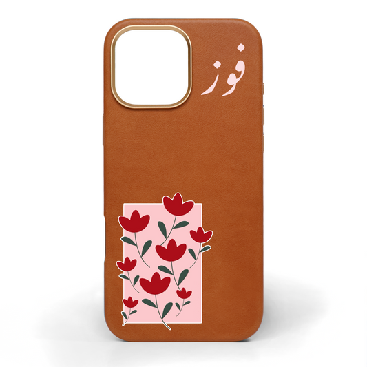 Flora Hand-Painted Leather Phone Case