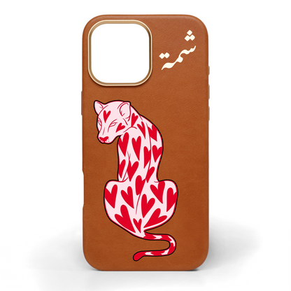 Roar Hand-Painted Leather Phone Case