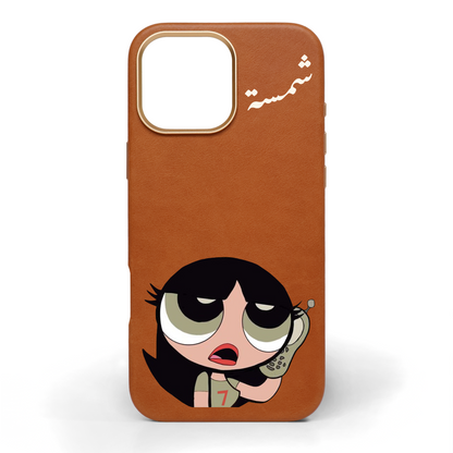 Mood Hand-Painted Leather Phone Case