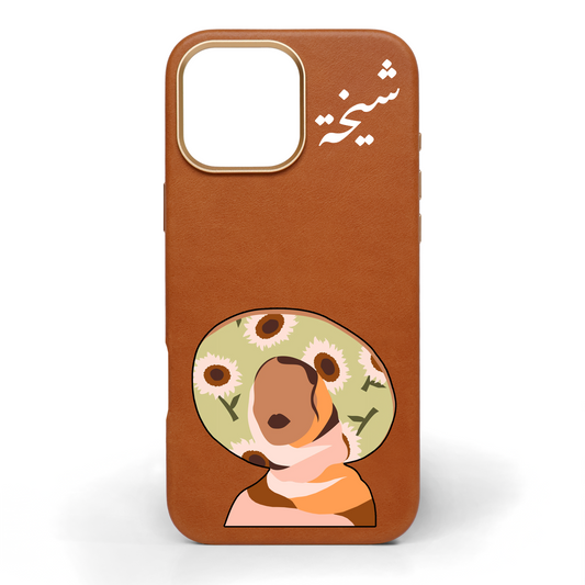 Madame Muse Hand-Painted Leather Phone Case