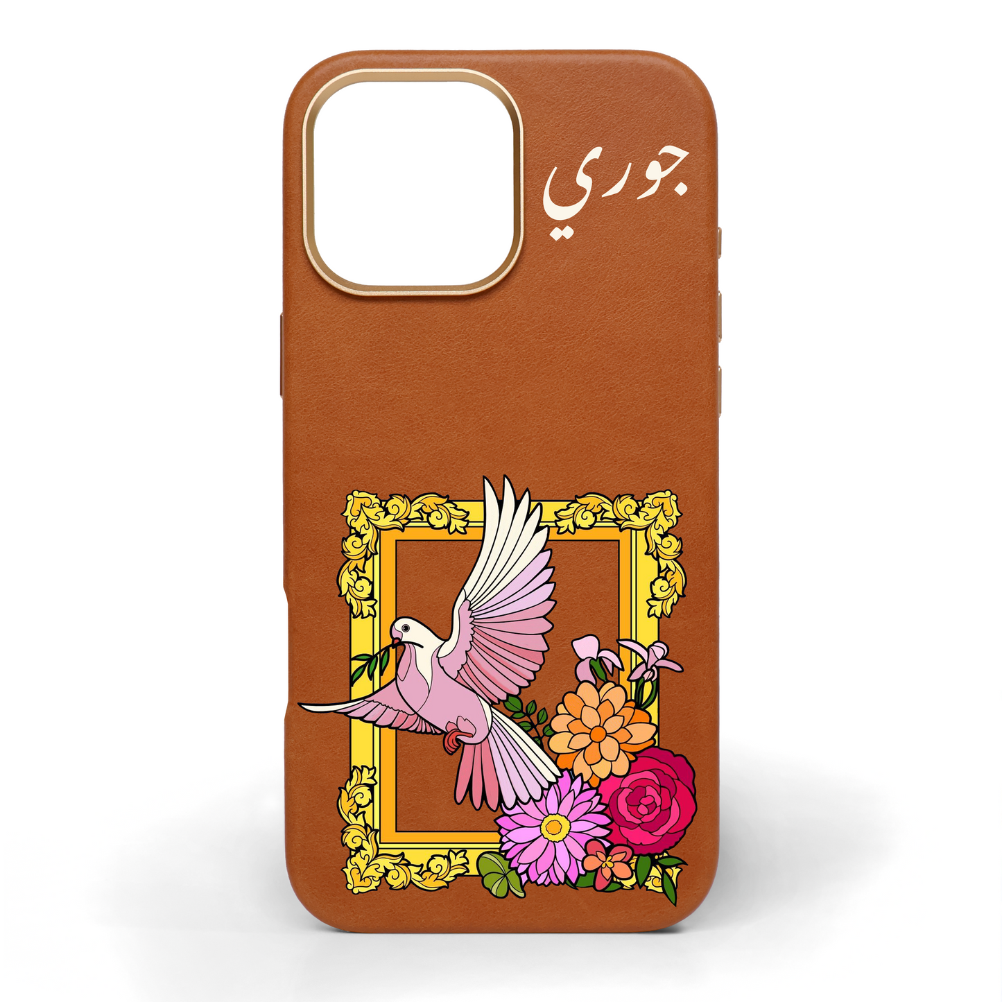 Wings Unfold Hand-Painted Leather Phone Case