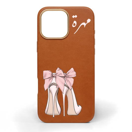 Nights Out Hand-Painted Leather Phone Case