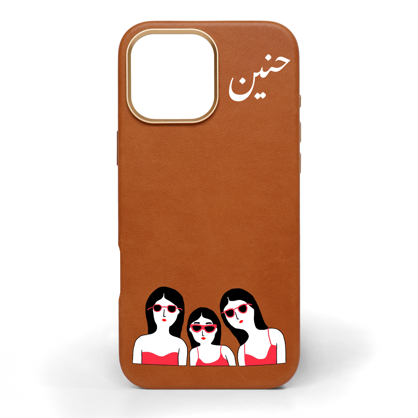 Trio Yo! Hand-Painted Leather Phone Case