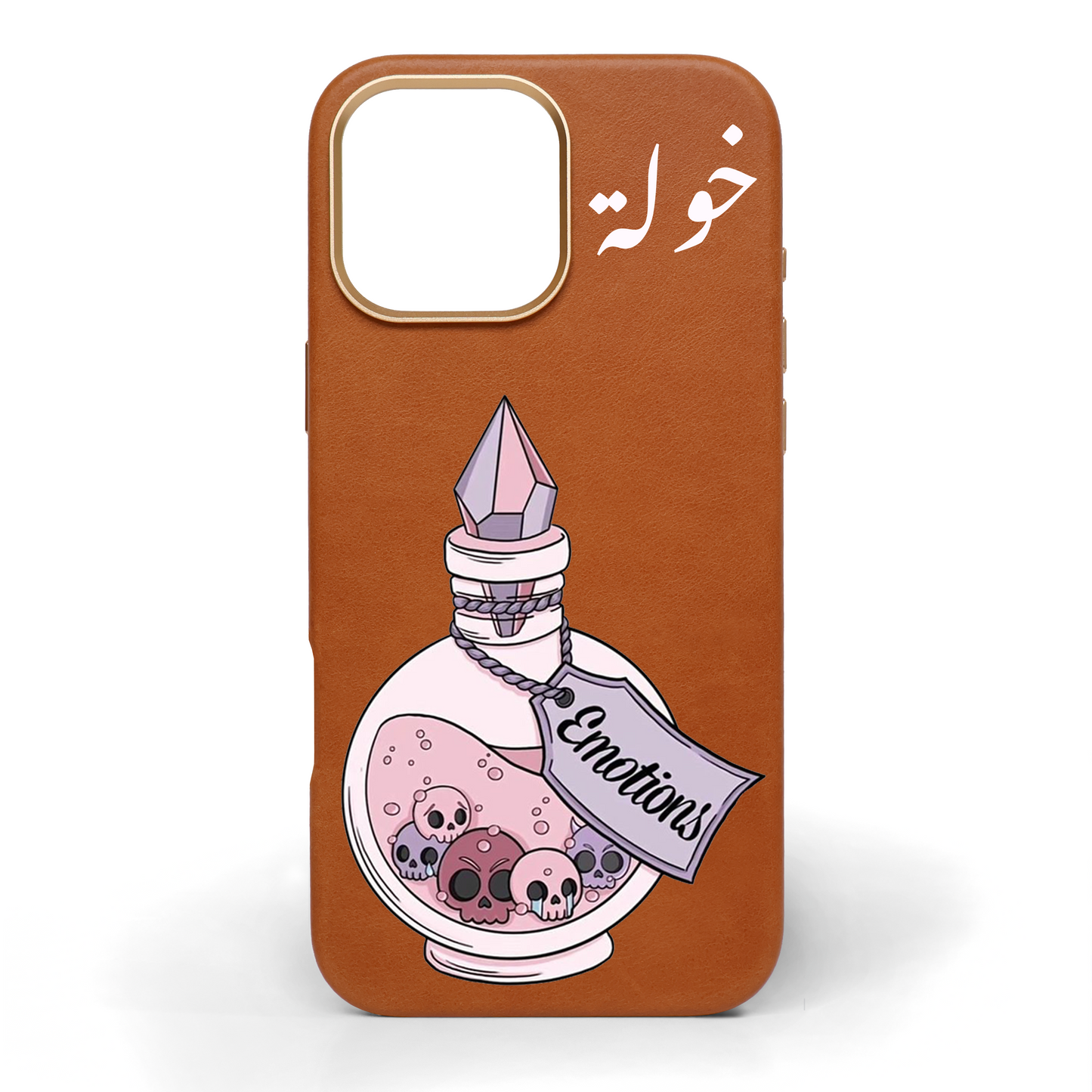 Emotions Potion Hand-Painted Leather Phone Case