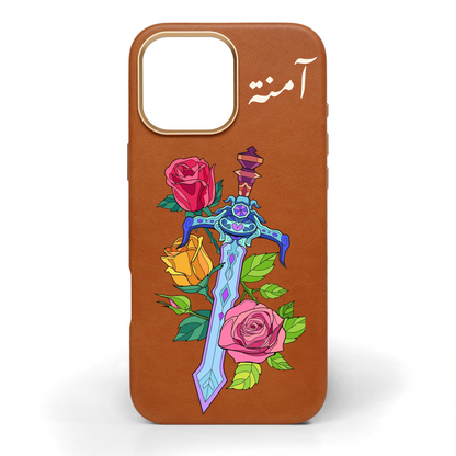 Garden of Glory Hand-Painted Leather Phone Case