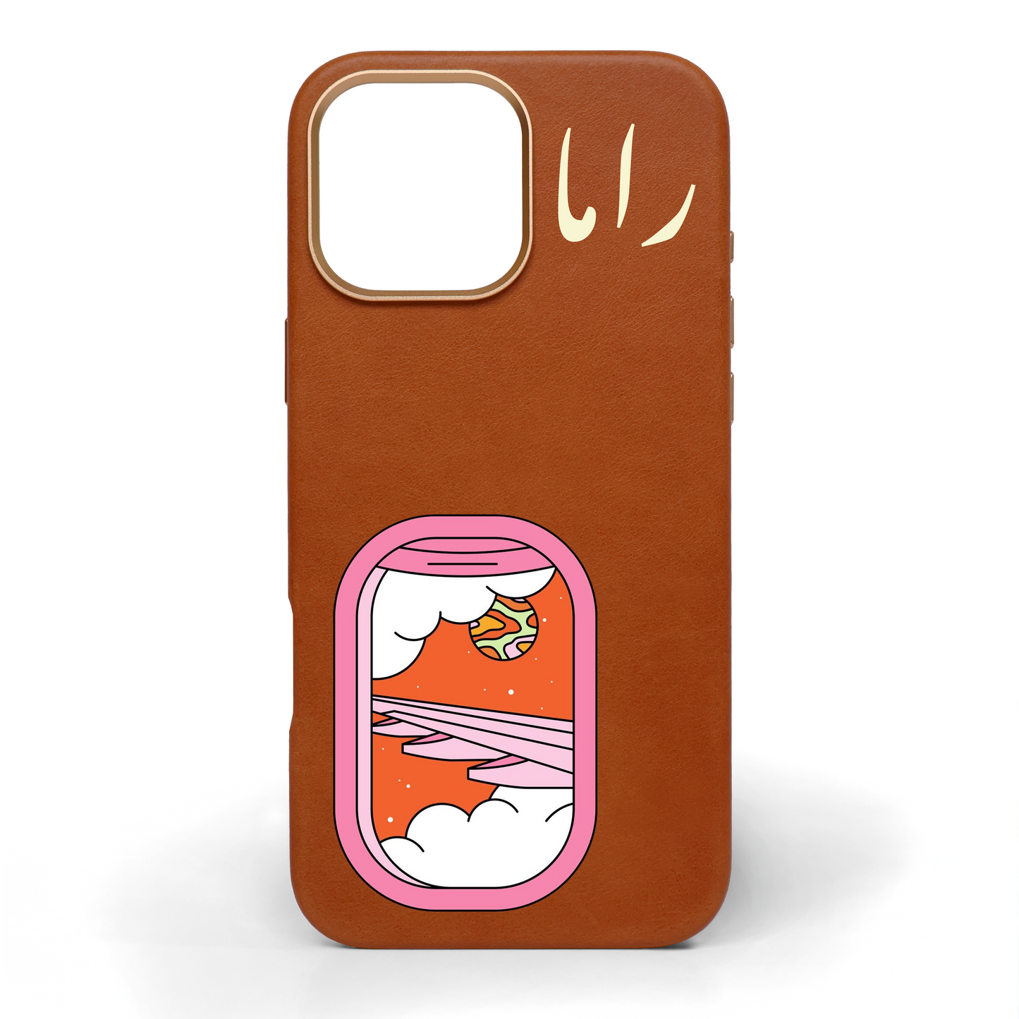Seat 24A Hand-Painted Leather Phone Case