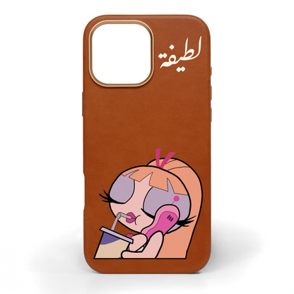 Boss Blossom Hand-Painted Leather Phone Case