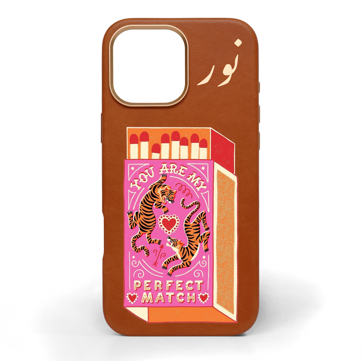 Perfect Match Hand-Painted Leather Phone Case