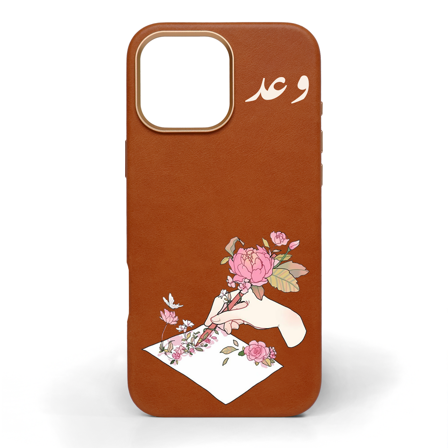 Write Your Heart Out Hand-Painted Leather Phone Case