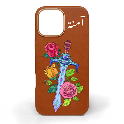 Garden of Glory Hand-Painted Leather Phone Case