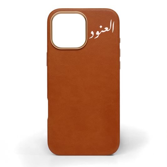 Name Hand-Painted Leather Phone Case