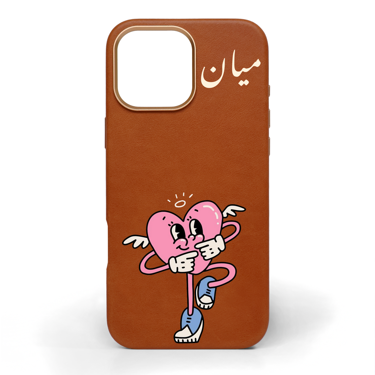 Just a Girl Hand-Painted Leather Phone Case