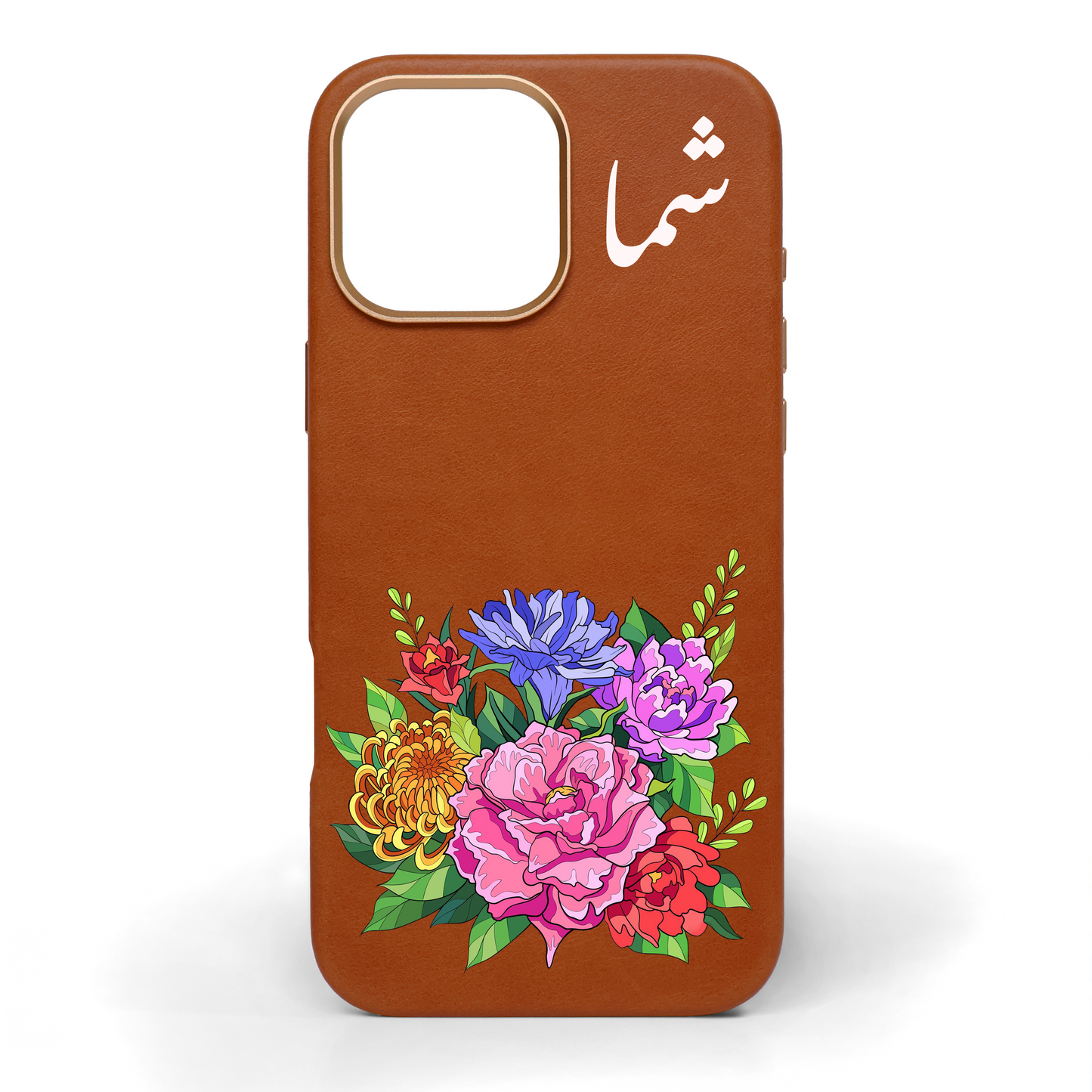 Flora Hand-Painted Leather Phone Case