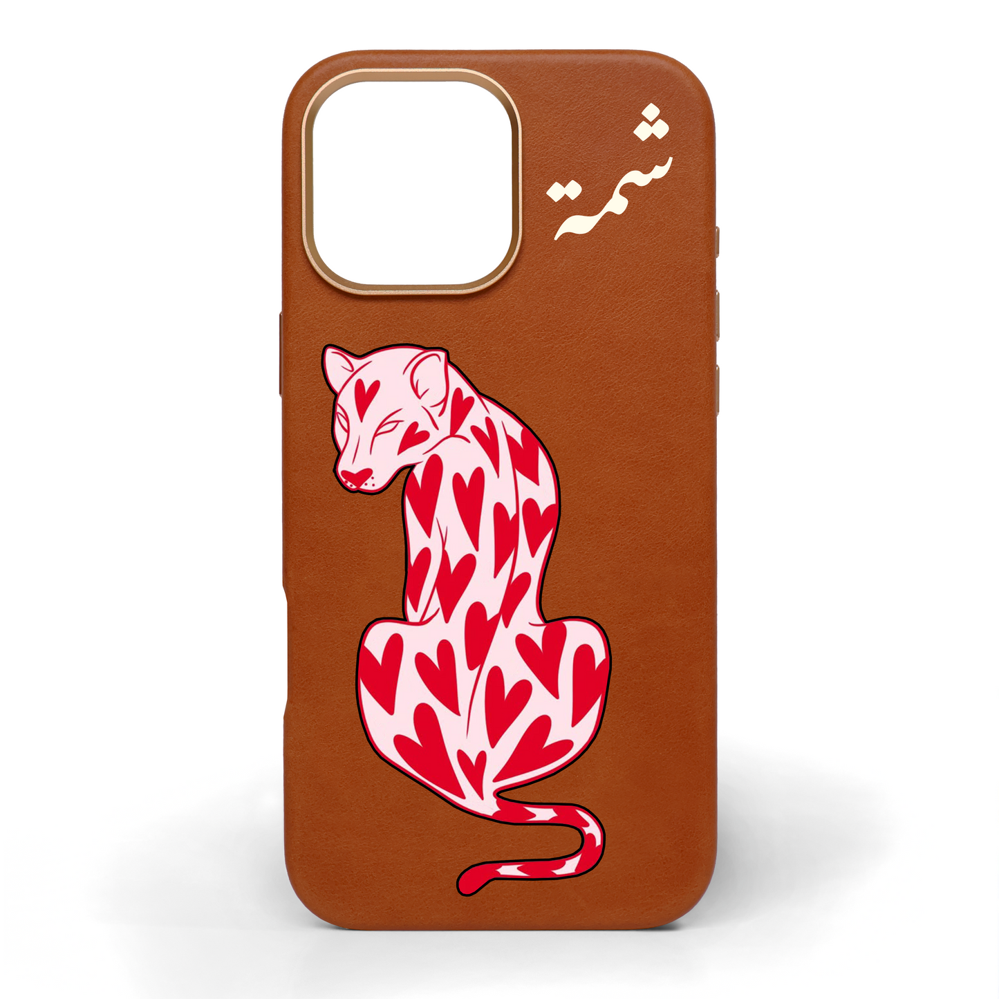 Roar Hand-Painted Leather Phone Case