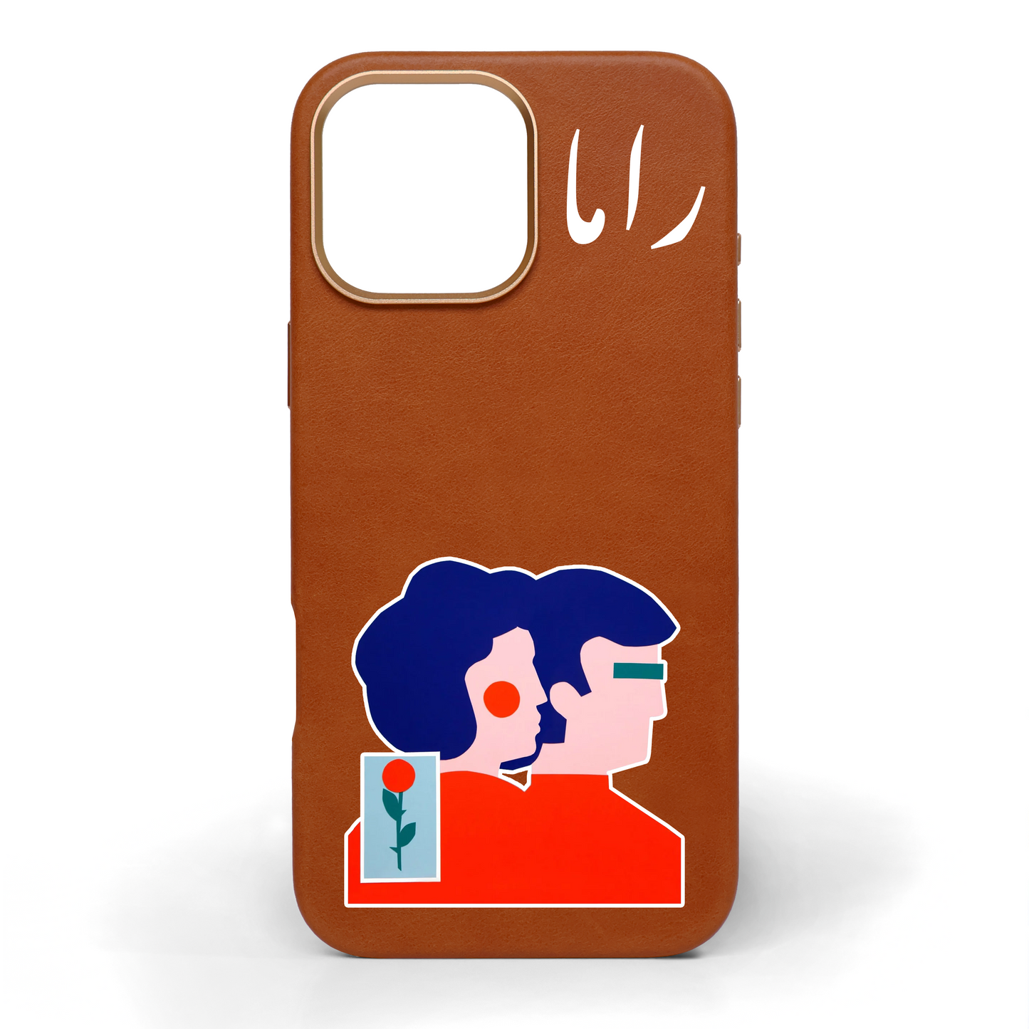 In Sync Hand-Painted Leather Phone Case