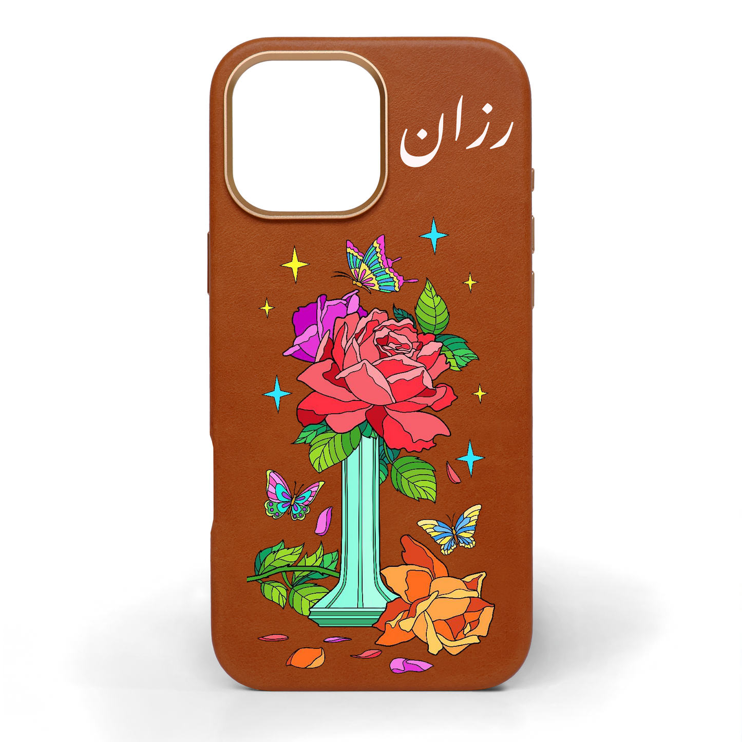 Botanica Hand-Painted Leather Phone Case