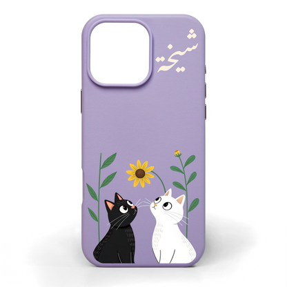 Flora and Fur Hand-Painted Leather Phone Case