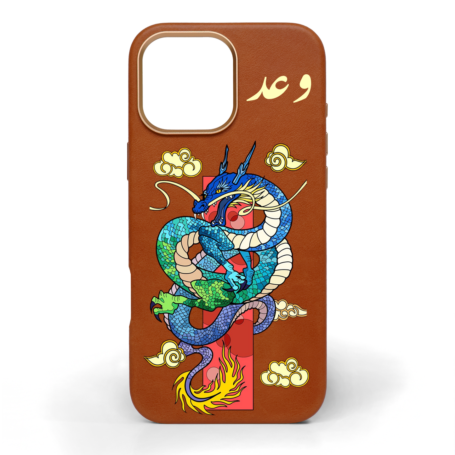 Dragon Dream Hand-Painted Leather Phone Case